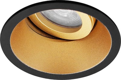 Premium Inbouwspot Moos Zwart/Goud Verdiepte ronde spot Extra Warm Wit (2700K) Met Philips LED