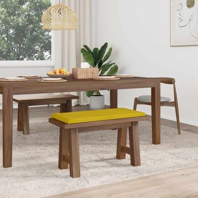 vidaXL - Bankkussen - fluweel - Geel - Diepte - 35 - cm