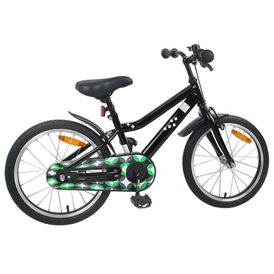 vidaXL - Kinderfiets - 18 - Inch - voor - 5-7 - jaar - oud - Zwart