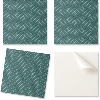 Set PVC-tegels met decoratie voor keuken of badkamer, visgraatpatroon, 20x20x20 cm