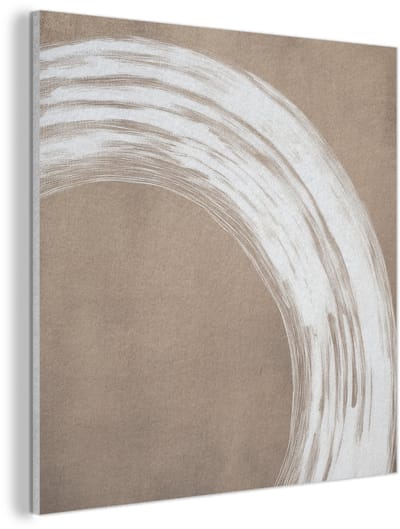 Akoestisch wandpaneel 80x80 cm - Vilt schilderij Verf - Bruin - Japandi - Akoestische panelen - Geluidsdempende wanddecoratie - Geluidsisolatie woonkamer - Muurdecoratie geluidspanelen