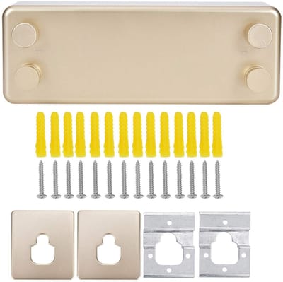 Dailygoods - Intrekbare waslijn - Uitschuifbare waslijn - Modern en eenvoudig te installeren - Goud - Ideaal voor balkon en badkamer - Maximaal 4,2 m...