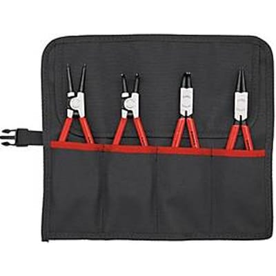 Knipex 00 19 56 Precisie-borgveertang set Geschikt voor borgringen Binnen- en buitenringen 19-60 mm 19-60 mm Puntvorm Recht, 90° haaks