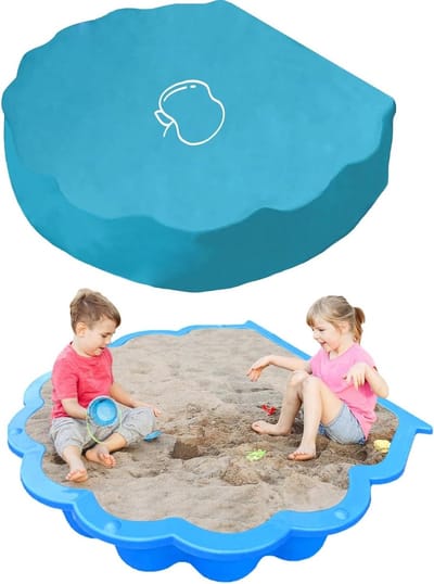 Zandbak Afdekking - Schelp Cover - Zandbak Beschermen - Waterdicht Winddicht - 120 x 16 cm - Blauw