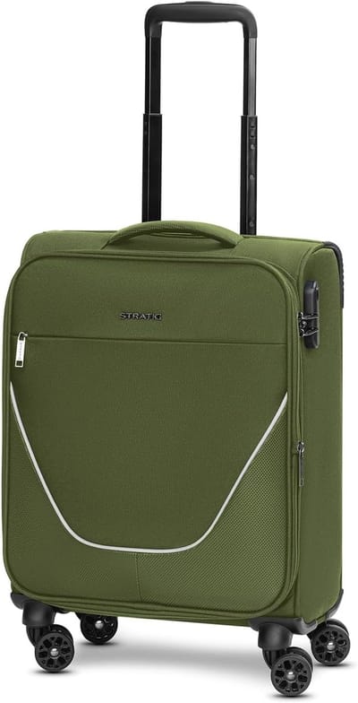 Koffer handbagage - Reiskoffer trolley - Korte reizen - Uitbreidbaar pakvolume - 40 x 21 x 55 cm - Blauw