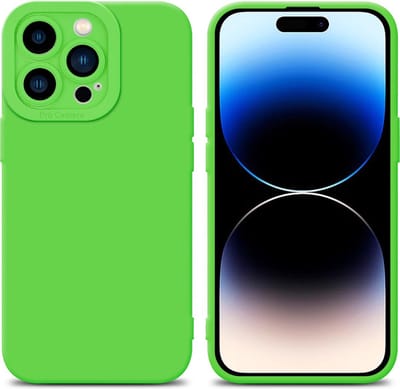 Cadorabo Hoesje geschikt voor Apple iPhone 14 PRO in FLUID GROEN - Beschermhoes gemaakt van flexibel TPU silicone Cover Fluid Case