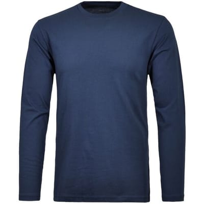 Ragman T-Shirt Long Sleeve Round Neck Cotton Night Blue / male