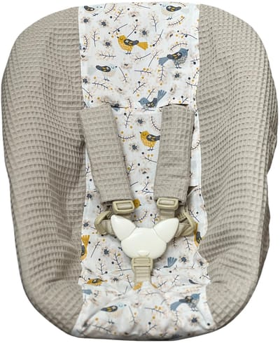 Stokke newborn hoes zand ecru taupe vogeltjes