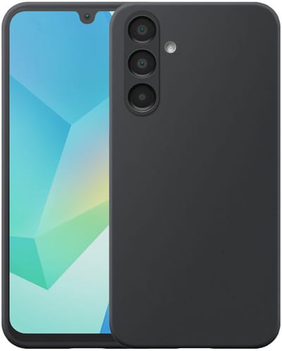 Geschikt voor Samsung Galaxy A16 Telefoonhoesje Flexibel Siliconen TPU hoesje - Flexible Back Cover Case Siliconen TPU - Zwart - Smartphonica geschikt voor Samsung Galaxy A16