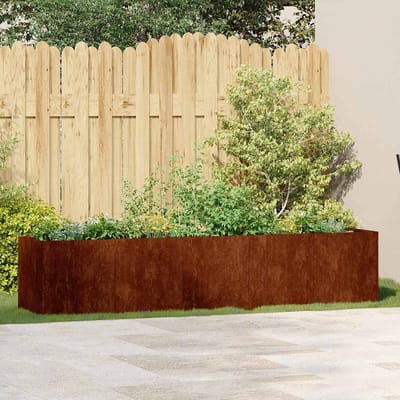 vidaXL - Plantenbak - roestig - 200x40x40 - cm - weervast - staal