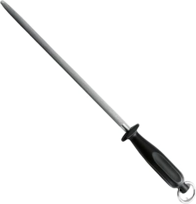 Eikaso Solingen Rond Aanzetstaal 20 cm – Grof – Ergonomisch Zwart Handvat