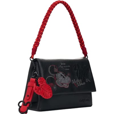 Desigual schoudertas Mickey Face Venecia 4.0 Crossbody Bag Black zwart
