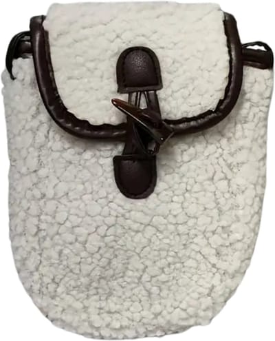 Livano Teddy Tas - Fluffy - Rugzak - Backpack - Schooltas - Dames - Heren - Meisje - Jongens - Wit