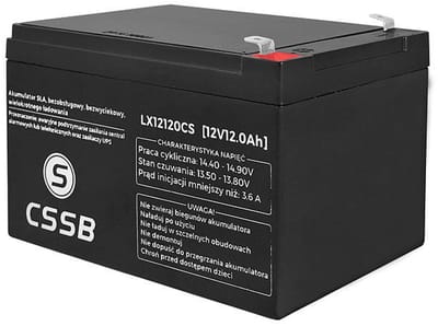 CSSB Gel batterij met AGM technologie -12V 12Ah - Loodaccu
