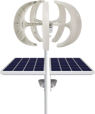 Verticale Windturbine - Windmolen Generator - Energie Opwekken - Stil & Efficiënt - 600W 24V - Wit