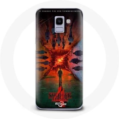 Hoesje voor Samsung Galaxy J6 2018 Stranger Things Seizoen 4 Poster Crews of the New Theory