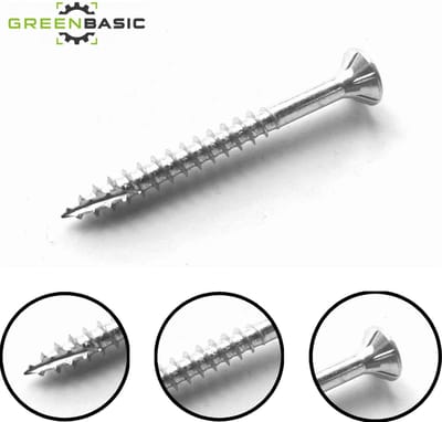 Proftec spaanplaatschroef 3,5x30mm - platkop - verzinkt - voldraad - T20 (Per 200 stuks)