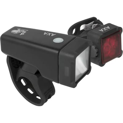 Oplaadbare USB voor- en achterverlichting Axa Niteline T4-R