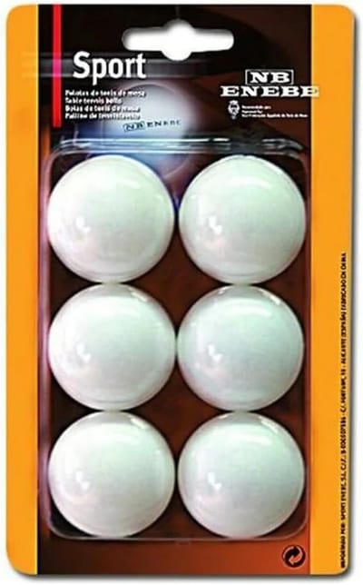6 Stuks Tafeltennisballen 40mm Wit - Trainingsbal of Wedstrijdbal
