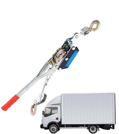 Handmatige Kabelspanner - Dubbele Haak Lier - Lading Zekeren - Zelfvergrendelend Ratelsysteem - 2.1 kg - Zilver