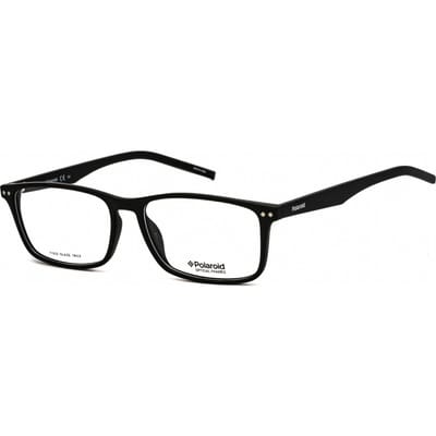 Polaroid rechthoekige zwarte unisex vrouwelijke bril frames