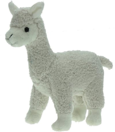 Pluche knuffel dieren Alpaca - 20 cm - wit - Speelgoed knuffels - Cadeau voor jongens/meisjes
