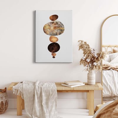 Canvas print DD123165 Balance A.S. Création 0,5 x 0,7 m Bruin Kantoor Hal/Gang Keuken Slaapkamer Woonkamer