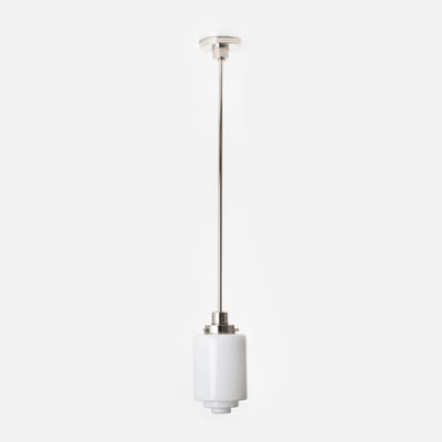 Hanglamp Getrapte Cilinder Medium 20's Nikkel - Art Deco Trade