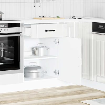 vidaXL - Onderkast - Lucca - bewerkt - hout - hoogglans - wit