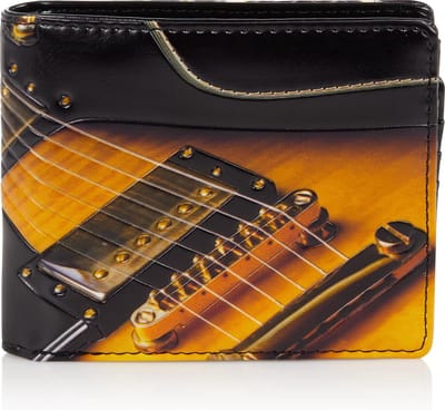 Shagwear Portemonnee - Stoere Billfold Portemonnee - Mannen - Kunstleer - Guitar (0228W)