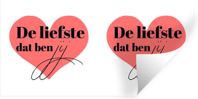 Muurstickers - Sticker Folie - Quotes - Liefde - De liefste dat ben jij - Spreuken - 40x20 cm - Plakfolie - Muurstickers Kinderkamer - Zelfklevend Behang - Zelfklevend behangpapier - Stickerfolie