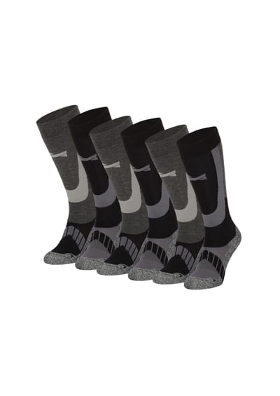Morethansocks - Skisokken unisex - 6-paar - Maat 35 t/m 48 - merino wol - ski sokken - skisokken heren - skisokken dames - skisokken