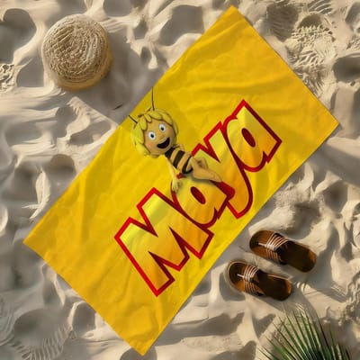 Boek CartoonM- Maya-S de Bij Handdoek Zacht Lichtgewicht Anti-Zand Grote Strandhanddoek Sneldrogend Bad Sport Familie W102*H193(CM)