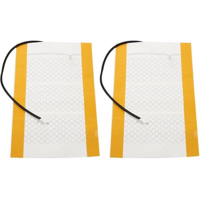 48X27cm 12V Paar Autostoel verwarmingskussen Koolstofvezel Universele Autostoel Set Kit white