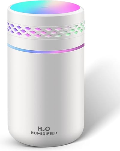 Luchtbevochtiger 260 ml watertank stille ultrasoon nachtlicht automatische uitschakeling - premium bevochtigingeenheid - wit