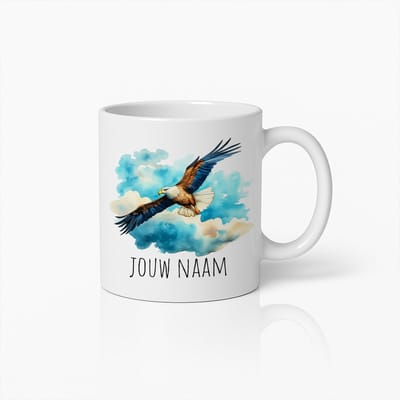 Gepersonaliseerde Adelaar Vliegende Koffiemok – Naam Op Maat Wilde Vogel Liefhebber Geschenk