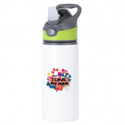 Hacebo® - Mama cadeau - waterfles met rietje groen - cadeautje - met opdruk - Verjaardag - Moederdag - Mama cadeau - Mama cadeautjes - Moederdag cadeau - Mama cadeautjes verjaardag - liefste Mama - water fles - 650ML