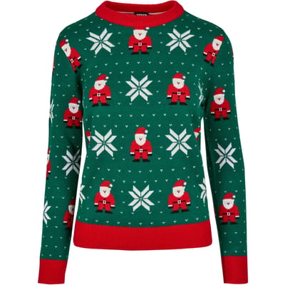 Urban Classics Kersttrui -XL- Santa Christmas Groen