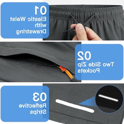 Korte Kindershorts voor Jongens met Sneldrogende Stof, Trekkoord en Ritszakken - Ademend en Licht voor Zomer en Buitenactiviteiten, Geschikt voor Kinderen van 5-13 Jaar