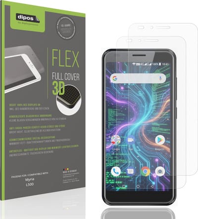 dipos FLEX – 2x Matte Screenprotector geschikt voor Myria L500 | Volledige Schermbescherming | Case-Friendly