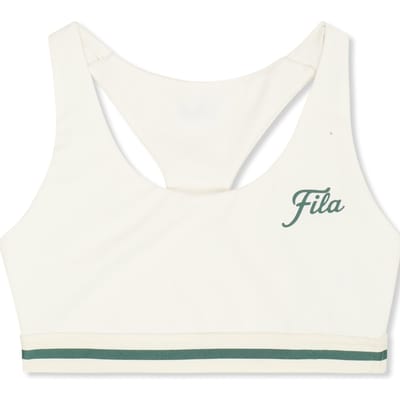 FILA Lunata Graphic Taped Bra Top Egret Größe: 134/140 | Sportbekleidung Outlet | Unisex