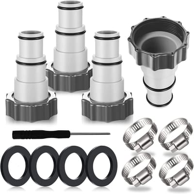 Zwembadadapter - 4-stuks A geschikt voor Intex-zwembaden - 32-38 mm zwembadslangadapter A - pompaansluitset, slangadapter, slangadapter, zwembadslangadapter fi