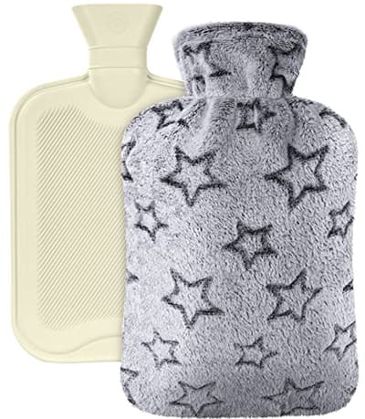 Warmwaterkruik met gebreide hoes – 2 liter voor pijnbestrijding en comfort