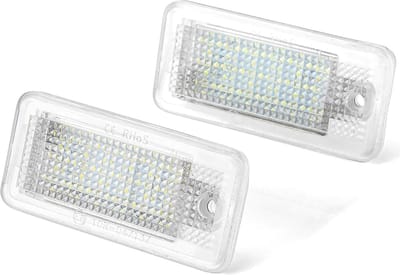 TLVX LED Kentekenverlichting Units Canbus geschikt voor / A3 / S3 / A4 B6 / S4 B6 / RS4 B6 / A5 2D Cabriolet / S5 2D Cabriolet / A6 C6 / S6 C6 / Audi S6 C6 / Avant / Q7 / 12V / Originele Pasvorm / 6000K Wit licht / License Plate (2 stuks)
