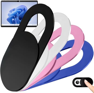 Dailygoods - Webcamafdekking - 8 stuks - Bescherming voor camera - Compacte hoes - Laptop en telefoon - Webcamcover voor privacy - Ideaal voor thuis e...