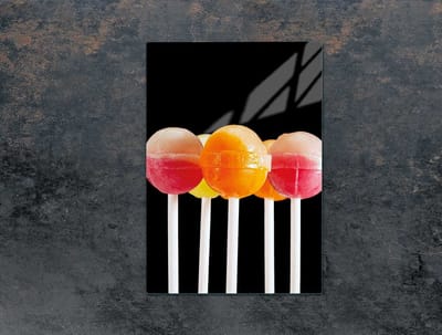 TMK ArtDeko - Snijplank - 35x52 cm - Glas - Motief: Lollies