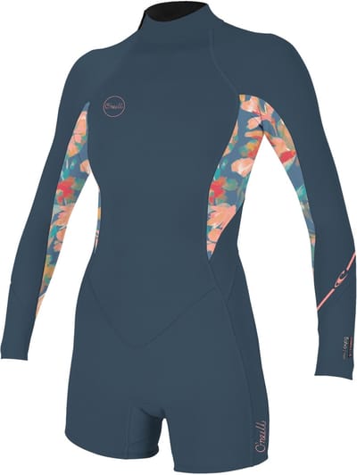 2025 O'Neill Dames Bahia 2/1mm Rug Ritssluiting Lange Mouwen Lentepak