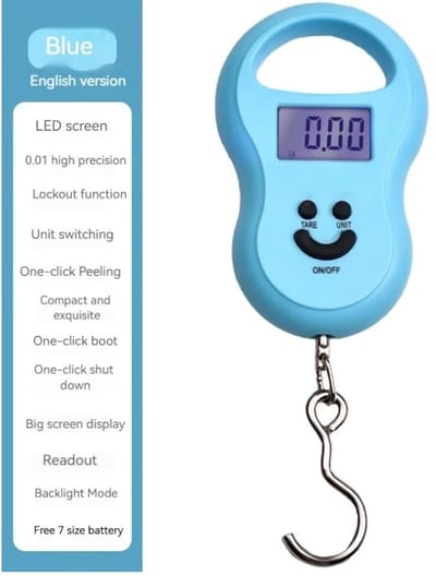 Digitale weeghaak, draagvermogen 50 kg/110 lb, multifunctioneel, energiebesparende modus, duurzame stalen haak