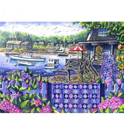 5D DIY diamant schilderij rivier stad borduurwerk mozaïek kruissteek strass decoratie 20X30CM