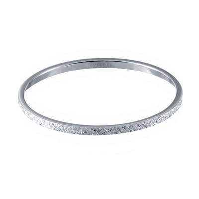 Quiges Stapelring Dames - Vulring Glitter - RVS Zilverkleurig - Maat 19 - Hoogte 1mm